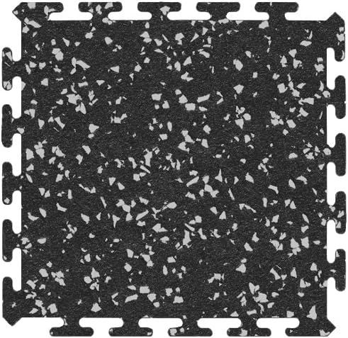 JCH International 90244WHI22I Heavy Duty Champion Sports Flex Interlocking Tile, White, 3/8" x 24" x 24"