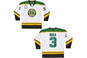 JJTRADE Mens #3 Ross The Boss Rhea Hockey Jersey ST John's Shamrocks Jerseys Stitched with EMHL Patch