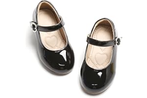 ESTINE Mary Jane Flats for Toddler Girls Little Kids Glittery Dress Princess Wedding Ballet Shoes