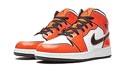 Jordan Big Kid's 1 Mid SE Turf Orange/Black-White