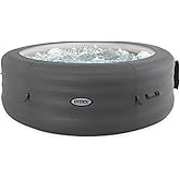 INTEX SimpleSpa Inflatable Hot Tub, 6 Person Jet Massage Spa with Built-in Pump and Cover - Portable Outdoor Tub with Bubble 