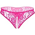SLITHICE Women Sexy Floral Lace Briefs with Cute Bow Center