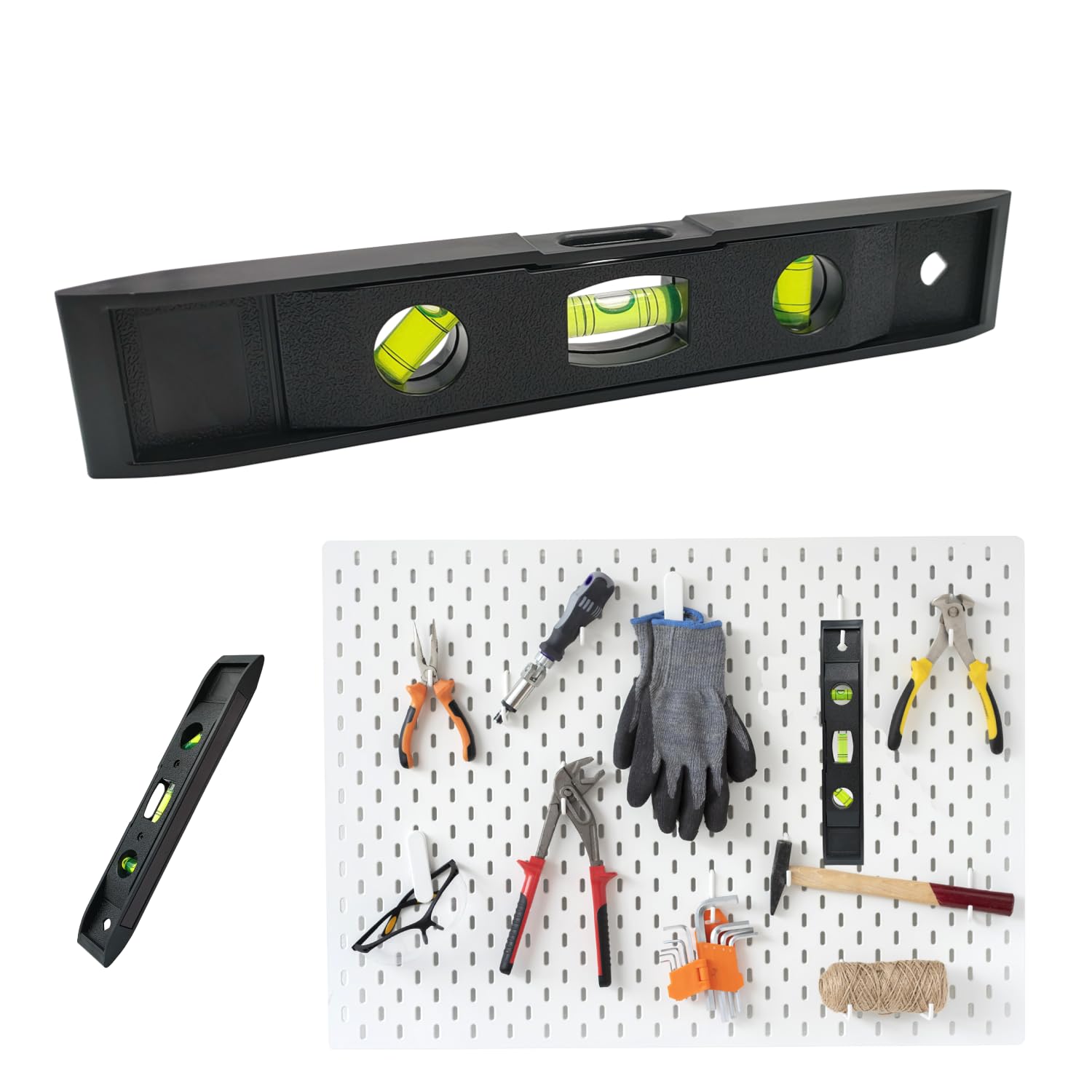 Torpedo Level 3 Bubble Level, 23 cm, Magnetic Torpedo Level, Compact, Precise Alignment, Hydric Scale with Fluorescent Bubble, Horizontal, Vertical and 45°