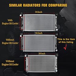 DWVO 34 Inch Core Radiator Compatible with Chevy
