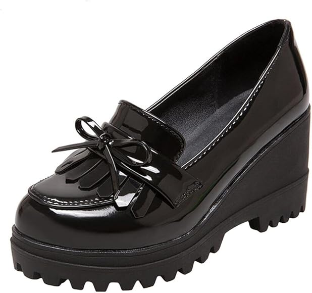 black platform dress shoes