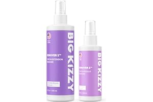Big Kizzy Tape in Extension Remover (8oz) & Tape Ins Residue Remover (4oz), Big Kizzy Remover 1 + Remover 2 - Fastest Two Step System to Remove Tape in Extensions and Tape Ins Residue