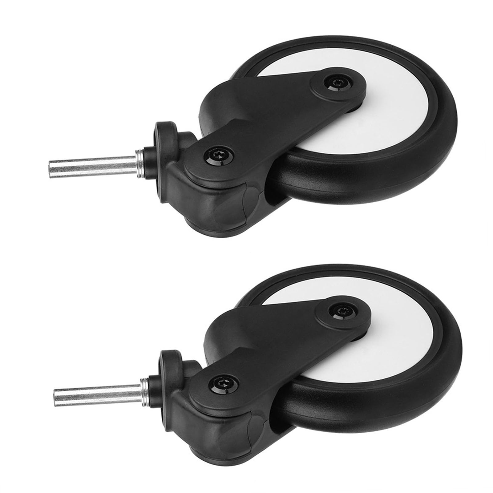 Yoya Vovo Stroller Replacement Wheels, Front Rubber Tyres, 360-Degree Rotation, Compatible with Baby Yoyo, Chbaby, Vovo, Kiddopotamus Pushchairs, 1 Pair