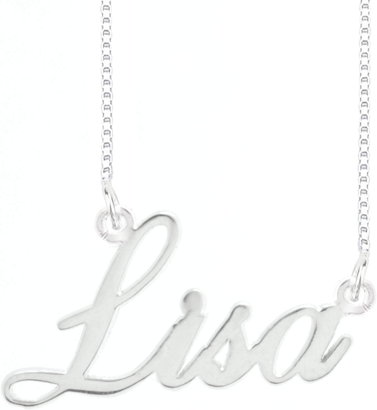 Lutilo 925 Sterling Sliver Custom Name Necklace Personalized Initial Necklaces Pendant Jewelry Gift for Her