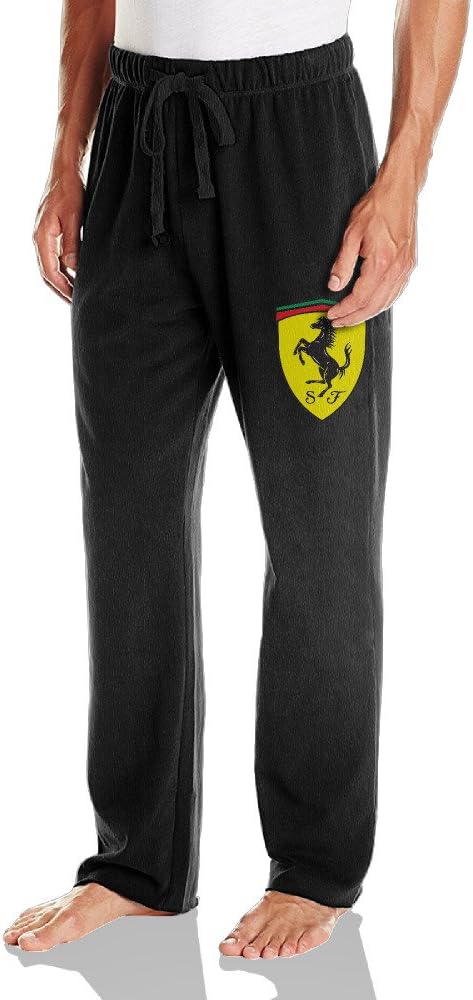 Ferrari Logo Men's Drawstring Jogger Sweatpants Black