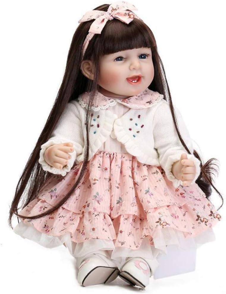 Prezzo NACHEN Reborn Bambino Bambole Morbido Silicone Vinile 55cm Realistico Giocattolo Ragazza Ragazzo Regalo Realistico Bambole,Girl,55cm Offerte