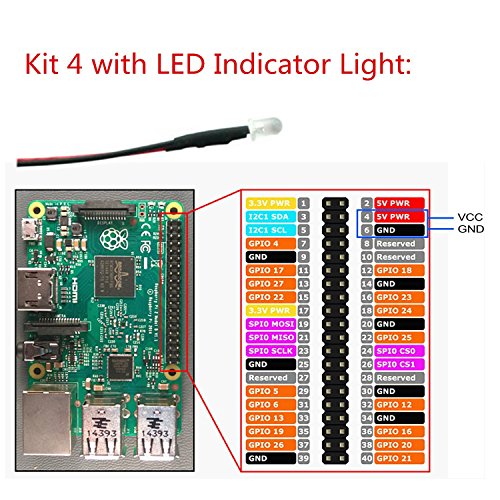 Raspberry Pi 3 Model B Kit with Black Case, Power Supply, Heatsink - Thumbnail 4
