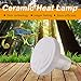 CRLight 150W Ceramic Infrared Heat Lamp, Thicker Version White Round Infrared Emitter for Pet Coop Heater Reptile Chicken Lizard Turtle Brooder Bulb, 2 Pack