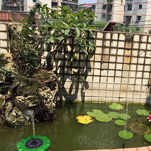 Whitelotous 1.5W Solar Powered Panel Kit Water Pump for Garden Pond Fountain Pool,Bird Bath Foutain Pump,Outer Watering Submersible Pump