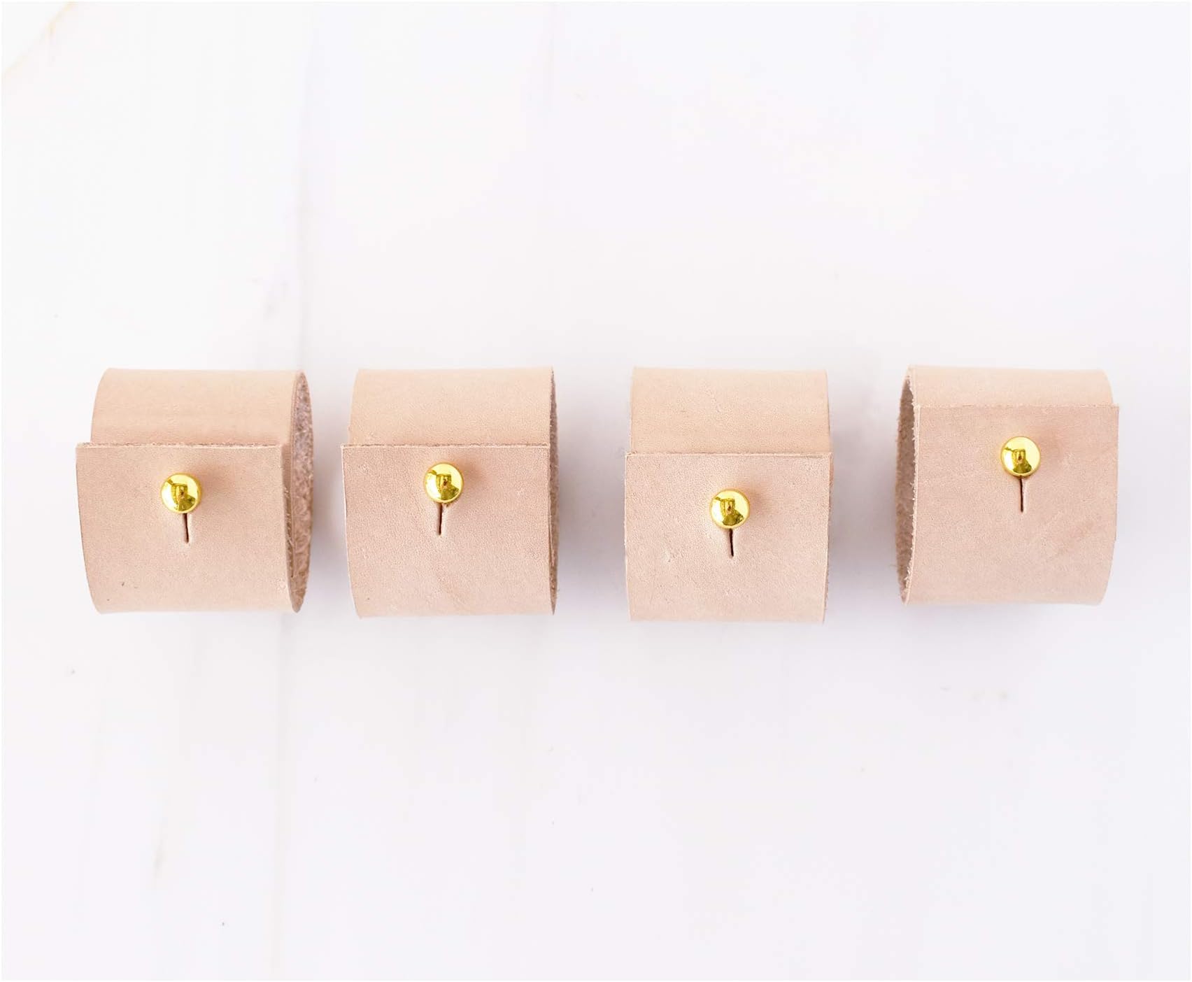 Leather Napkin Rings - Set of 4