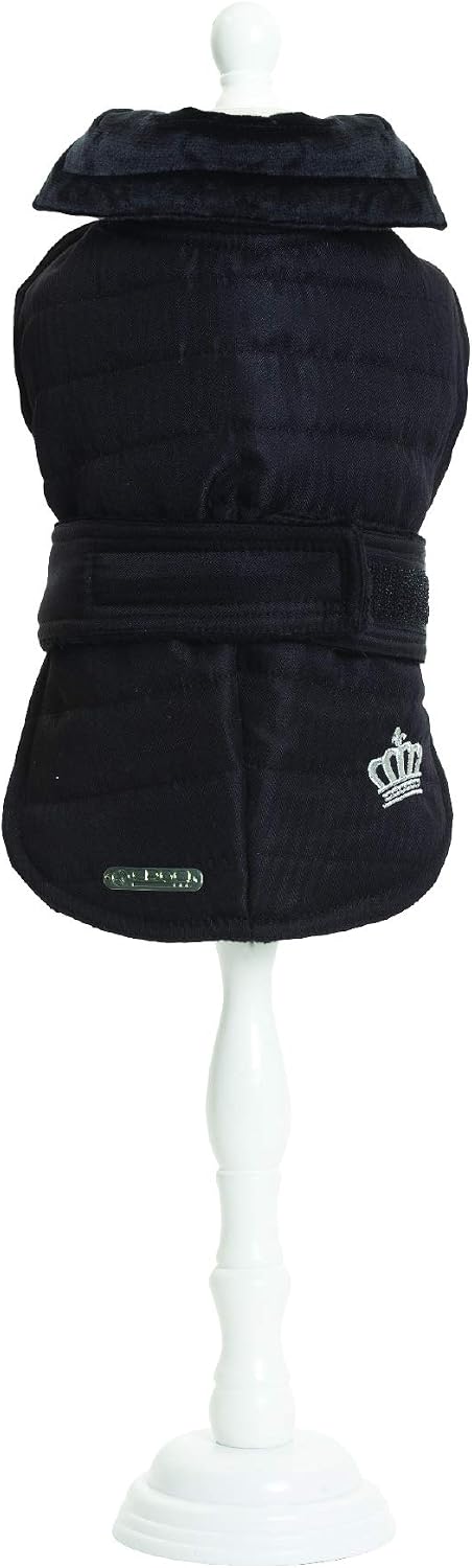CROCI Padded Jacket Specific Fitting for French Bulldog English Bulldog and Carlino for Dogs 36 cm, black