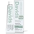 Davids Fluoride Free Nano Hydroxyapatite Toothpaste for Remineralizing Enamel & Sensitive Relief, Whitening, Antiplaque, SLS 