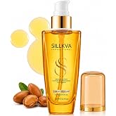 SILLKVA Hair Oil for Dry Frizzy &amp; Damaged Hair,Argan Oil Serum,2.4 Fl Oz | With Vitamin E, Adds Shine &amp; Smooths Split Ends, Lightweight Non-Greasy Fast-Absorbing Formula for Daily Hair Care