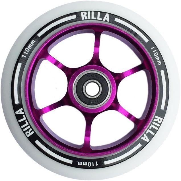 RILLA Stunt Scooters COMMIT 110mm Wheel - #1 Pro Scooter Wheel - Better Than Rivers - Trick Scooter Parts - High Grade PU - WITH Bearings - FREE