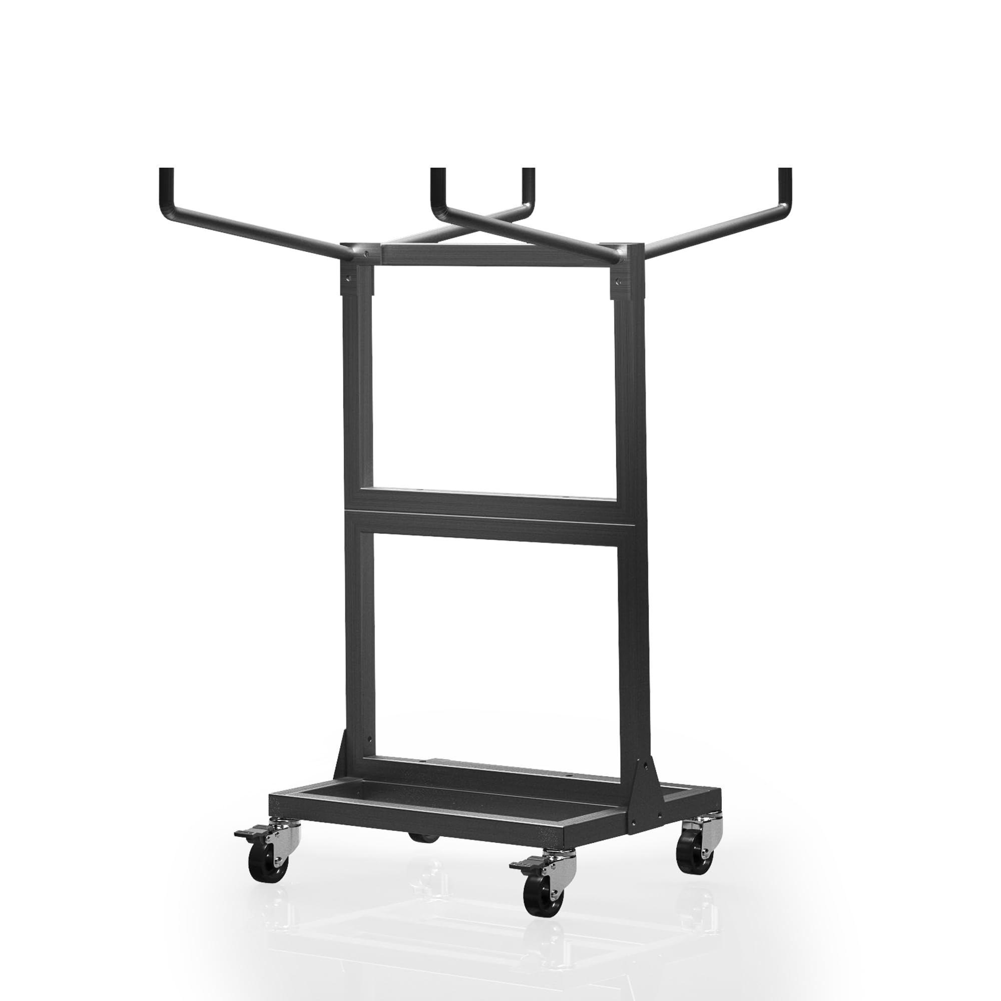Photo 1 of RCZSCBK Folding Chair Rack,Single Tier Folding Chair Storage Cart for 14 Chairs Matte Black Heavy Duty Metal Chair Storage Rack for Party,Office