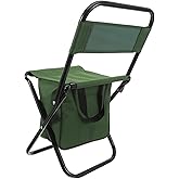 GOOHOCHY Portable Folding Chair with Storage Bag Lightweight Multi-Function Camping Stool for Fishing Travel Outdoor Leisure 18.11X10.62X8.26In