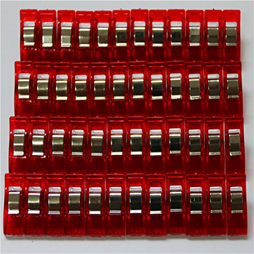 CADY, Paper Clips, Blinder Clips, Multi-purpose Clips, Red (100pcs)