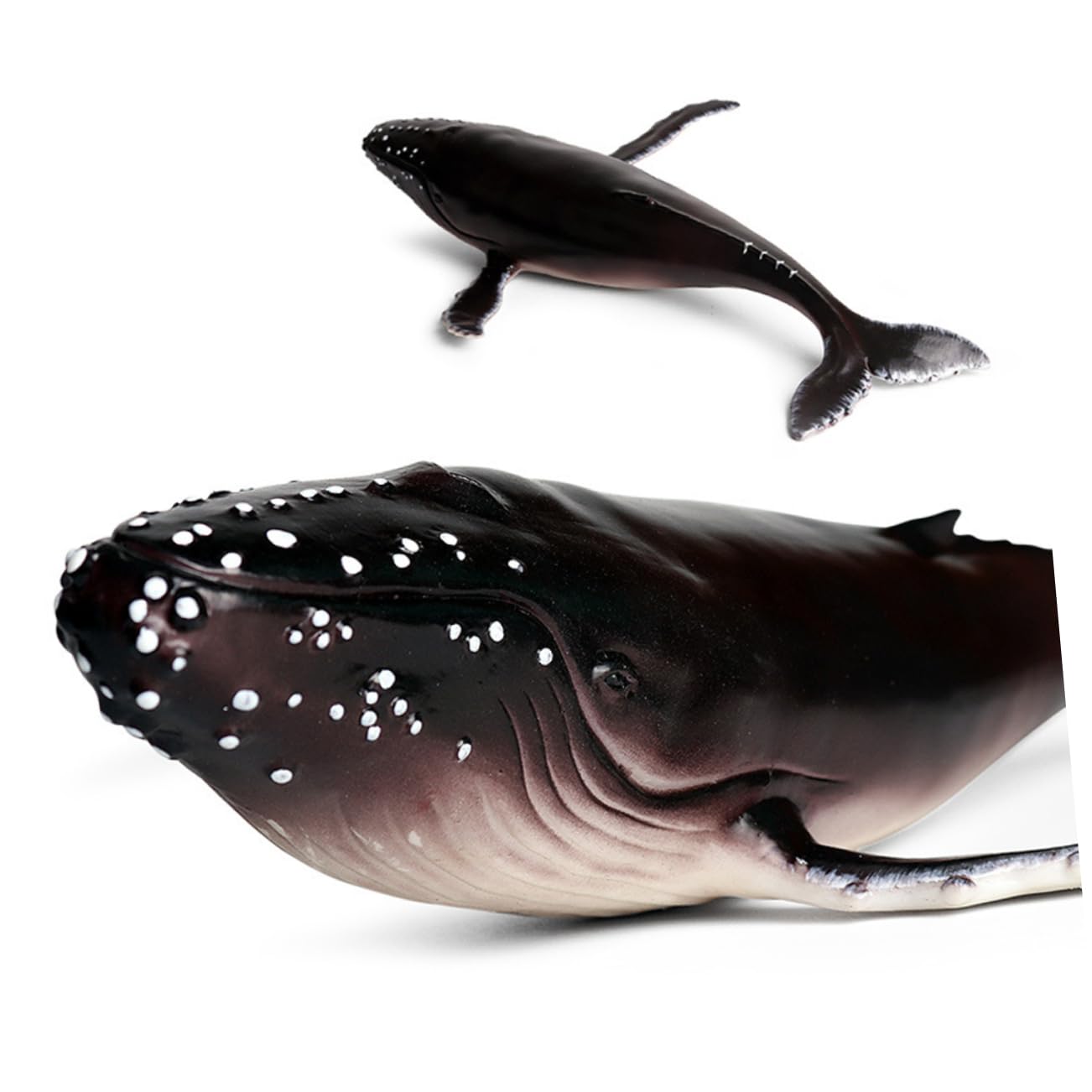 Abaodam Lifelike Humpback Whale Model Plastic Animal Figurine Ocean Themed Decoration for Home Office Cafe Creative Whale Toy for Learning and Collection