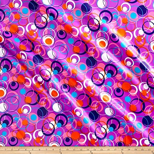 Supreme Fancy African Print 6 Yard Purple/Pink/Orange/Blue
