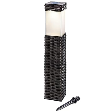 Esotec Solar Standleuchte Rattan, Höhe 50 cm, Lichtfarbe warmweiß 102073