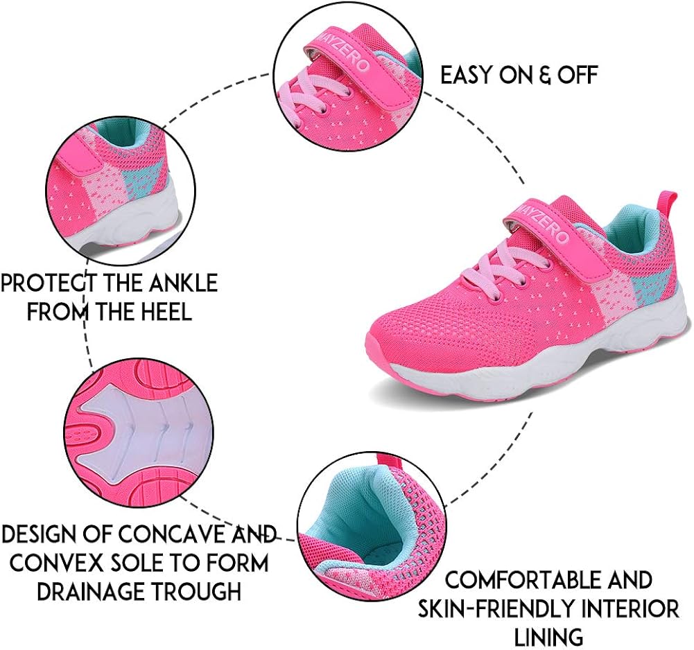  | Lingmu Girl's Boys Fashionable Running Shoes Kid Breathable Non-Slip Tennis Shoes Outdoor Sports Shoes Children's (Toddler/Little Kid/Big Kid) | Running