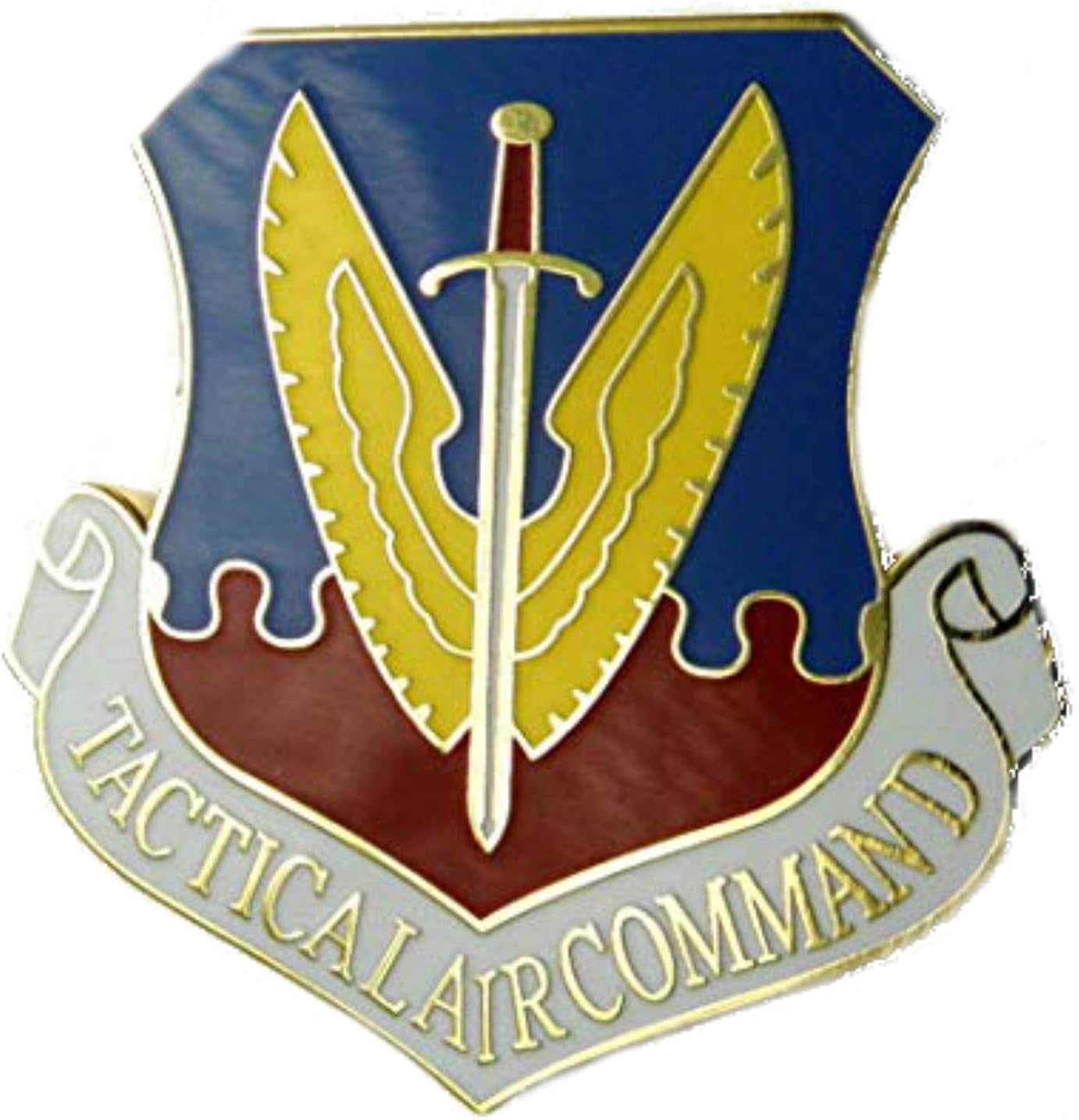 HMC U.S. Air Force Tactical Air Command Large Pin Gold, Red