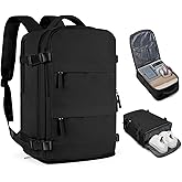 Travel Backpack For Women Men Airline Approved Carry On Backpack Flight Approved Waterproof Sports Luggage Backpack Casual Daypack Small Hiking Backpacks Black Backpacks