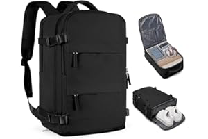 COOFAY Travel Backpack For Women Men Airline Approved Carry On Backpack Flight Approved Waterproof Sports Luggage Backpack Casual Daypack Small Hiking Backpacks Black Backpacks