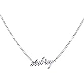 WIGERLON Custom Name Necklace Personalized Pendant 18k White Gold Plated for Women