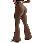 OMKAGI Butt Lifting Flare Leggings for Women Tummy Control Wide Leg Flared Yoga Pants