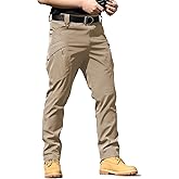 Boonlight Men's Lightweight Quick-Dry Tactical Pants, Water Resistant Hiking Pants with Pockets for Outdoor & Work (No Belt)