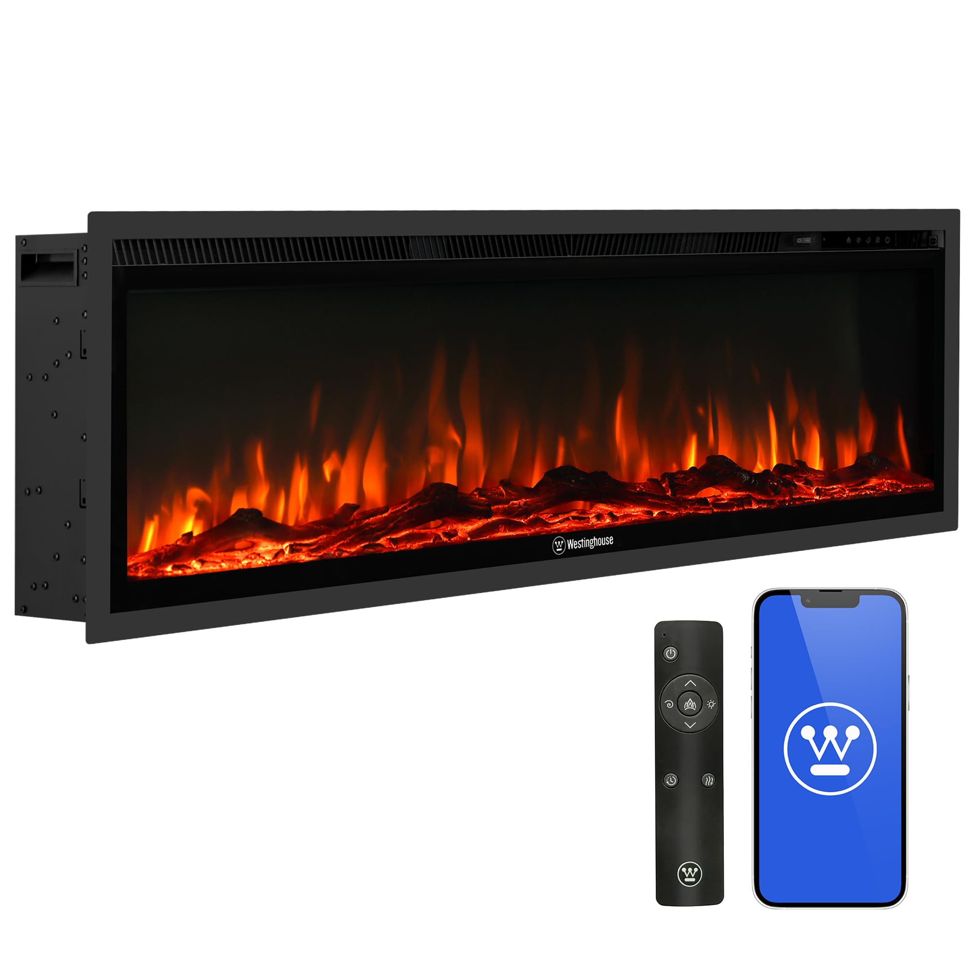 Electric Fireplace Cheerway 60 Inch Heater, Wall Mounted Wall