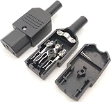 YINGSC IEC 320 C14 Power Plug Socket 2 Pair Panel Mount 250V 10A Connector view 7