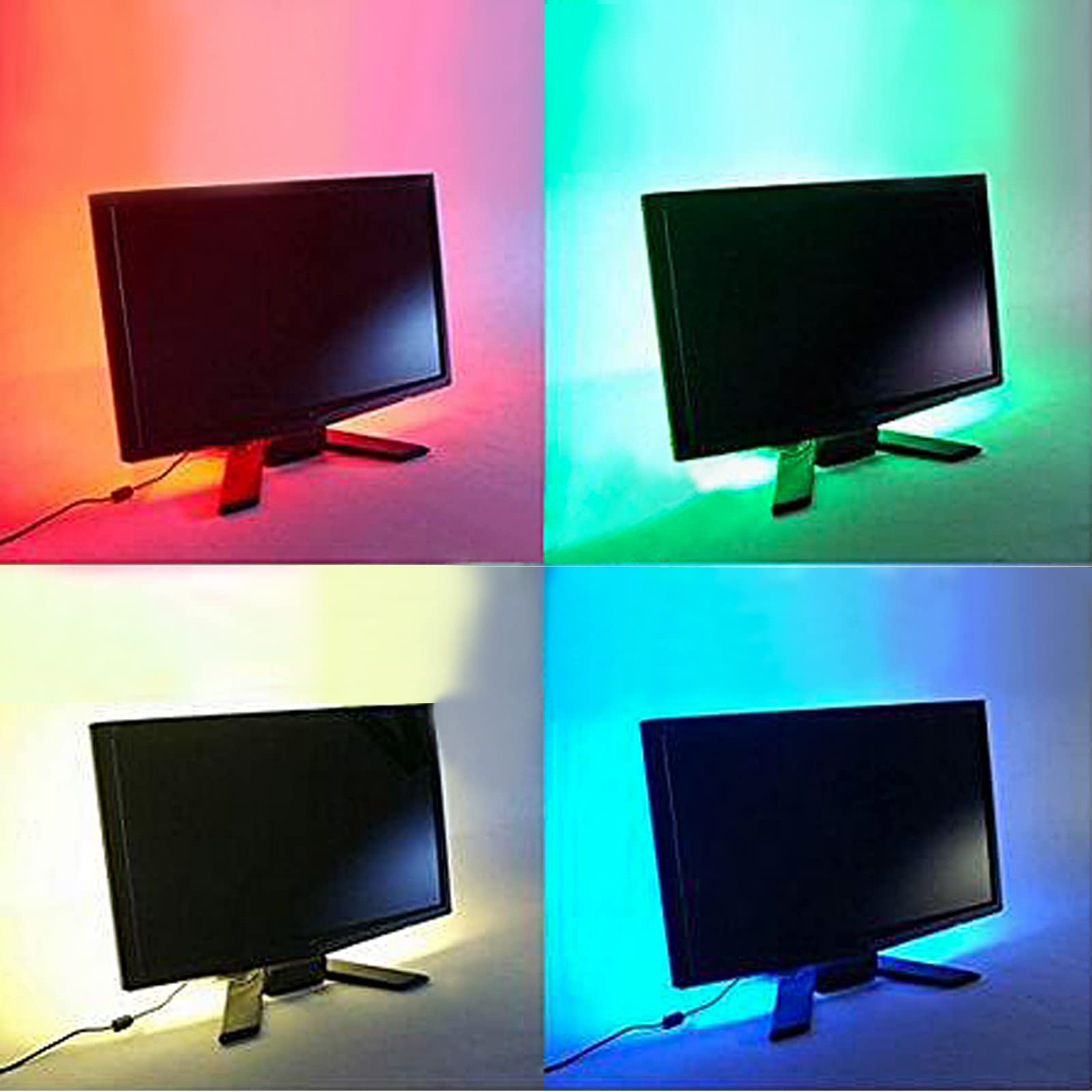 SUNTEC Multi-colour RGB 100cm 39.4in LED Strip Light LED TV Background Lighting Kit With USB Cable Gerneric RU2