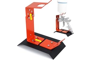 DITKOK Spray Gun Holder Stand Adjustable Spray Gun Holder Paint Guns Holder Stand Orange Black Spray Gun Stand Gravity Feed Table Bench-top Spray Gun Holder Wall- mounting HVLP Spray Guns Holder Stand