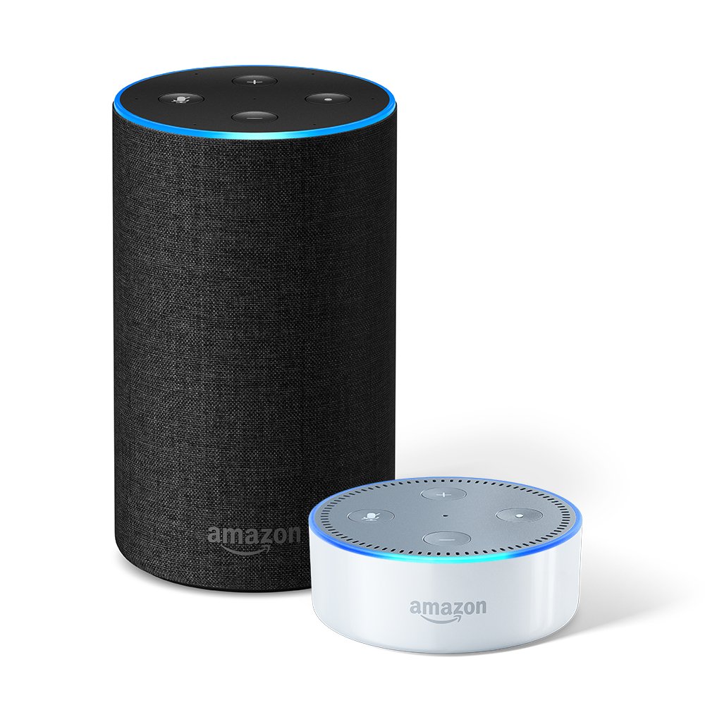 Echo (2nd Generation) Heather Grey Fabric + Echo Dot