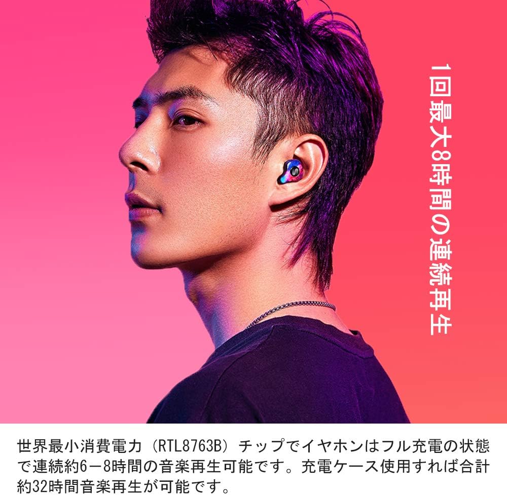 【中華ワイヤレスイヤホン】Bluetooth イヤホン Hi-Fi 高音質 EDR搭載 3Dステレオ サウンド 音量調整 完全 ワイヤレス イヤホン