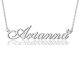 AOLO Arianna Heart Name Necklace Silver Stainless