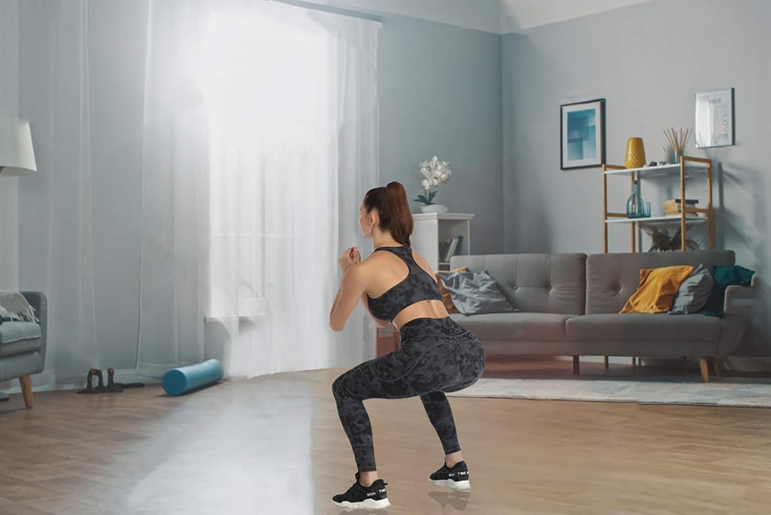 UURUN High Waist Yoga Pants Printed Workout Running Tie Dye Leggings with Pockets - Non-See-Through Fabric: Clothing