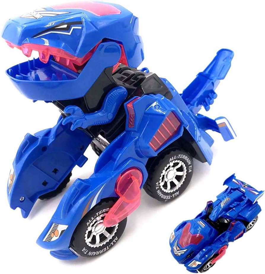 blue dinosaur transformer