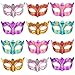Bememo 12 Pieces Mardi Gras Masks Shining Plated Gold Masquerade Mask Wedding Props Party Costume Accessory