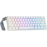 MechLands Aula Mini60 HE PRO Wireless Hall Effect Gaming Keyboard, 4000mAh, SOCD & DKS, Magnetic Keyboard with Fast Trigger, Adjustable Actuation, 8K Polling, RGB Backlit, Sound Dampening (White)