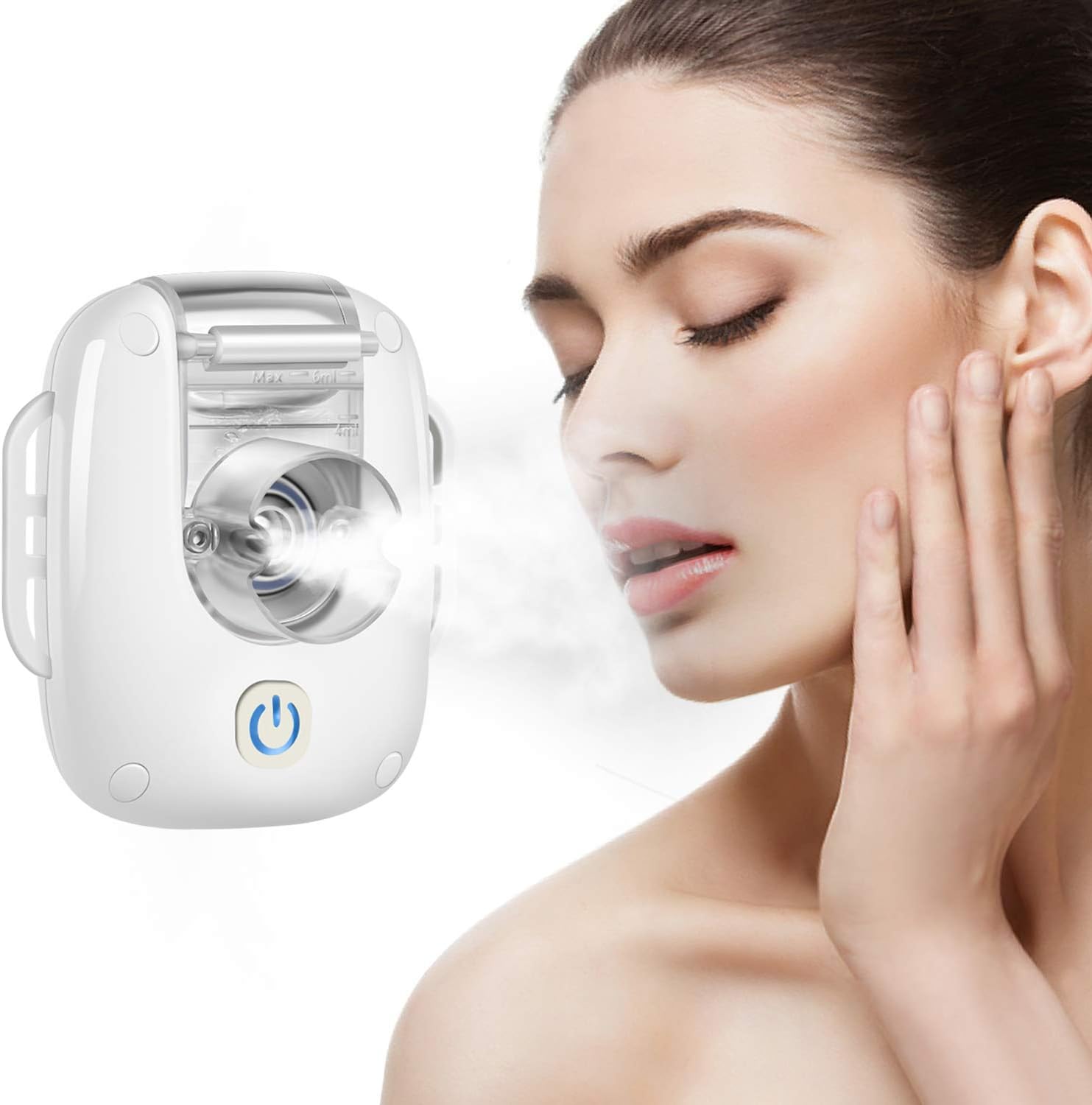 スチーマー ハンディミスト 補水美顔器 ミニ加湿器補水 携帯ミスト美顔器 化粧水補水 Usb充電 コンパクト 静音 アラーチャン 美顔器 美容器 Amazon