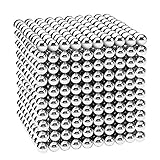 HBDeskToys Fidget Ball Puzzle,Brain Teasers for Adults,Stress Relievers for Adults,Sculpture Building Blocks Toys for Intelligence Learning -Office Toy (Shiny Silver,1000 pcs,3 mm)