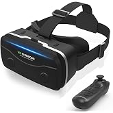 COCERKET VR Headset with Bluetooth Remote for 4.7-7" iPhone &amp; Android Phones, HD Aspheric Lenses, Adjustable Focus &amp; Pupil Distance, Heat Dissipation Design