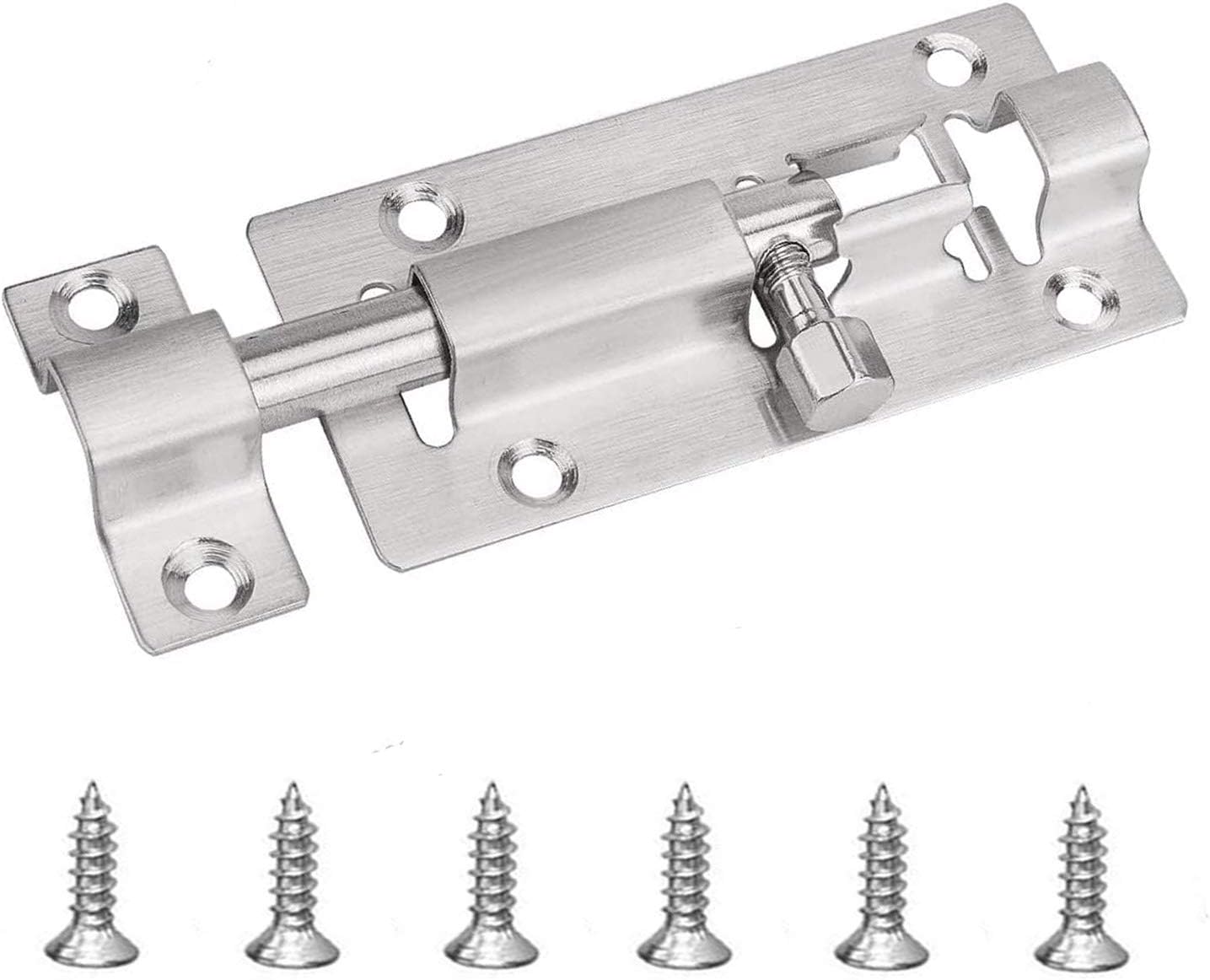 Sliding Door Bolt Barrel Latch Lock for Window Furniture Toilet Bathroom Pet Gate, 3 Inch BigaMart